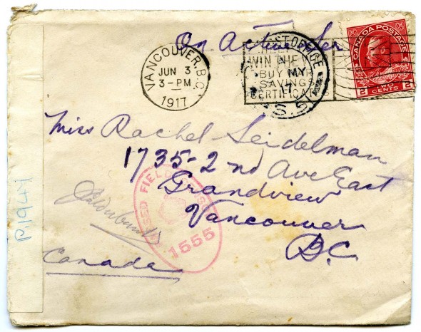 Letter L – Envelope Front